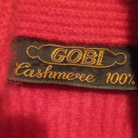 Gobi Cashmere sweater 100%Mongolian Cashmere chunky turtleneck jumper medium RED - Picture 2 of 8